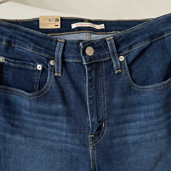 *HP Levi's 725 High Rise Classic Stretch Bootcut Jeans Size 10 Short  W30 L30 - Picture 4 of 11